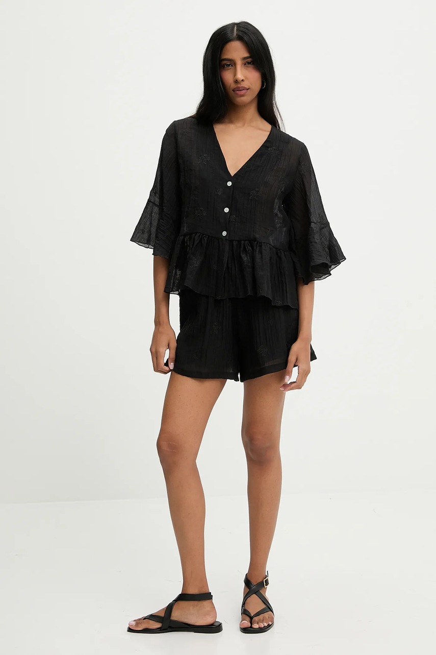 Блузка Answear.LAB цвет чёрный однотонная