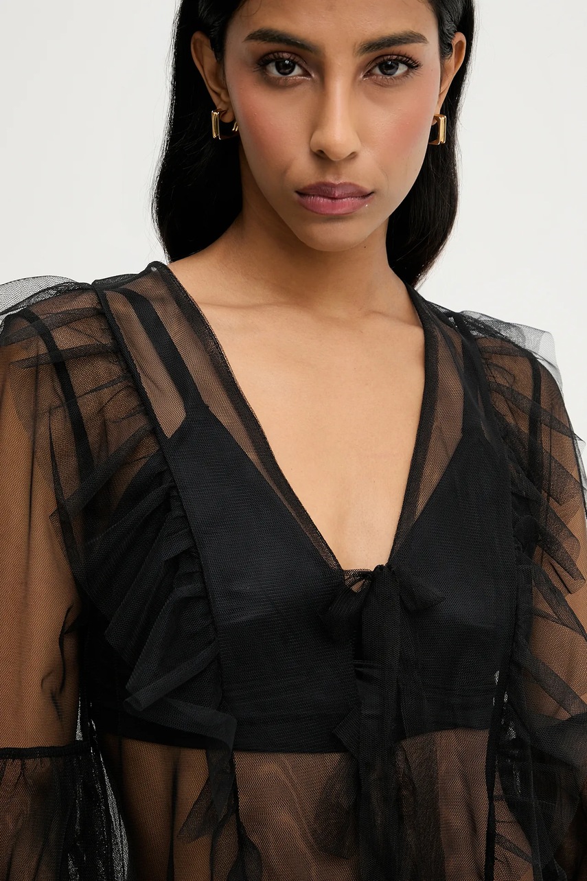 Μπλουζάκι Answear.LAB χρώμα: μαύρο φωτογραφία