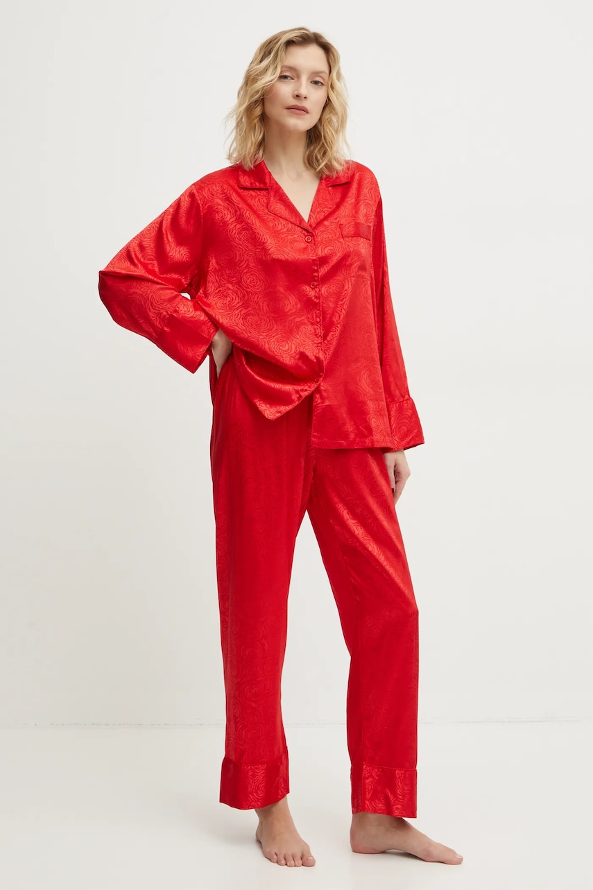 Answear Lab pijama femei, culoarea rosu Answear Lab pijama femei, culoarea rosu