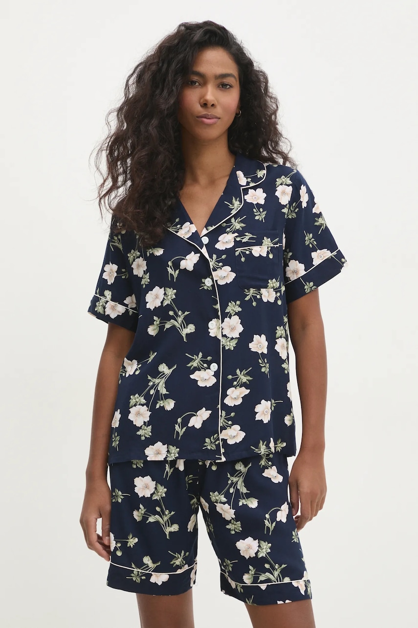 Answear Lab pijama femei, culoarea albastru marin Answear Lab pijama femei, culoarea albastru marin
