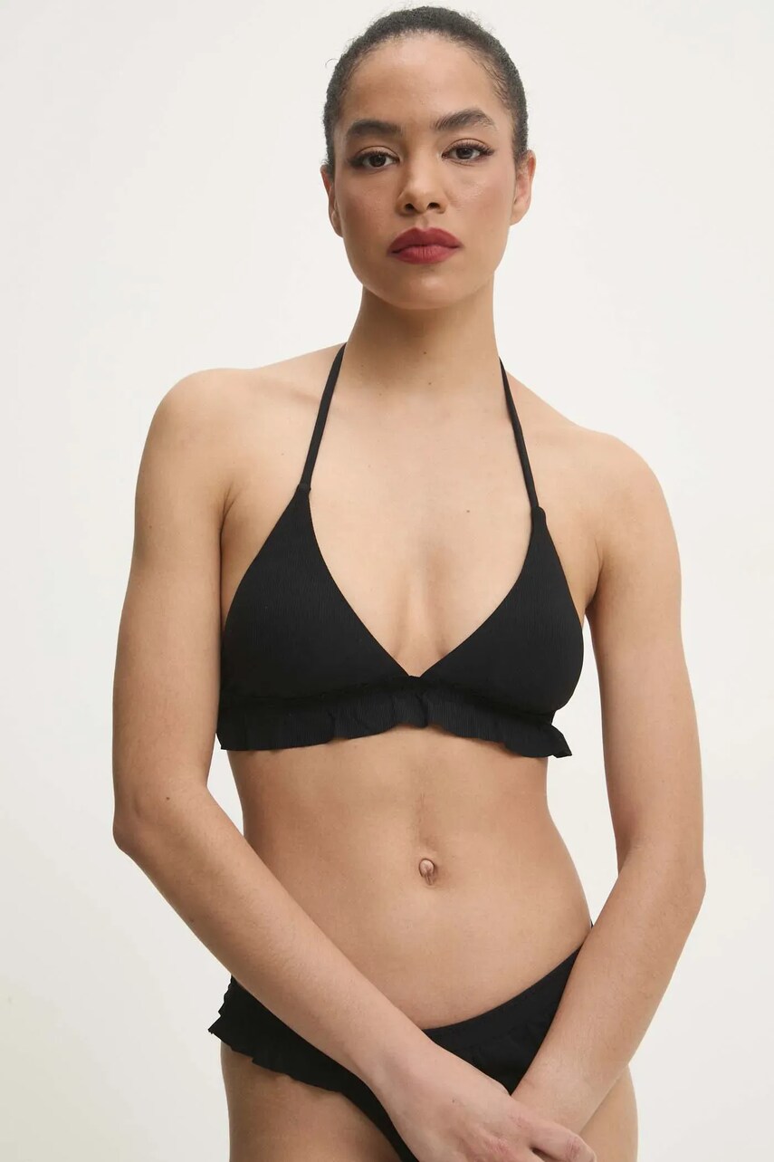 Answear Lab sutien de baie culoarea negru, cupa usor rigidizata