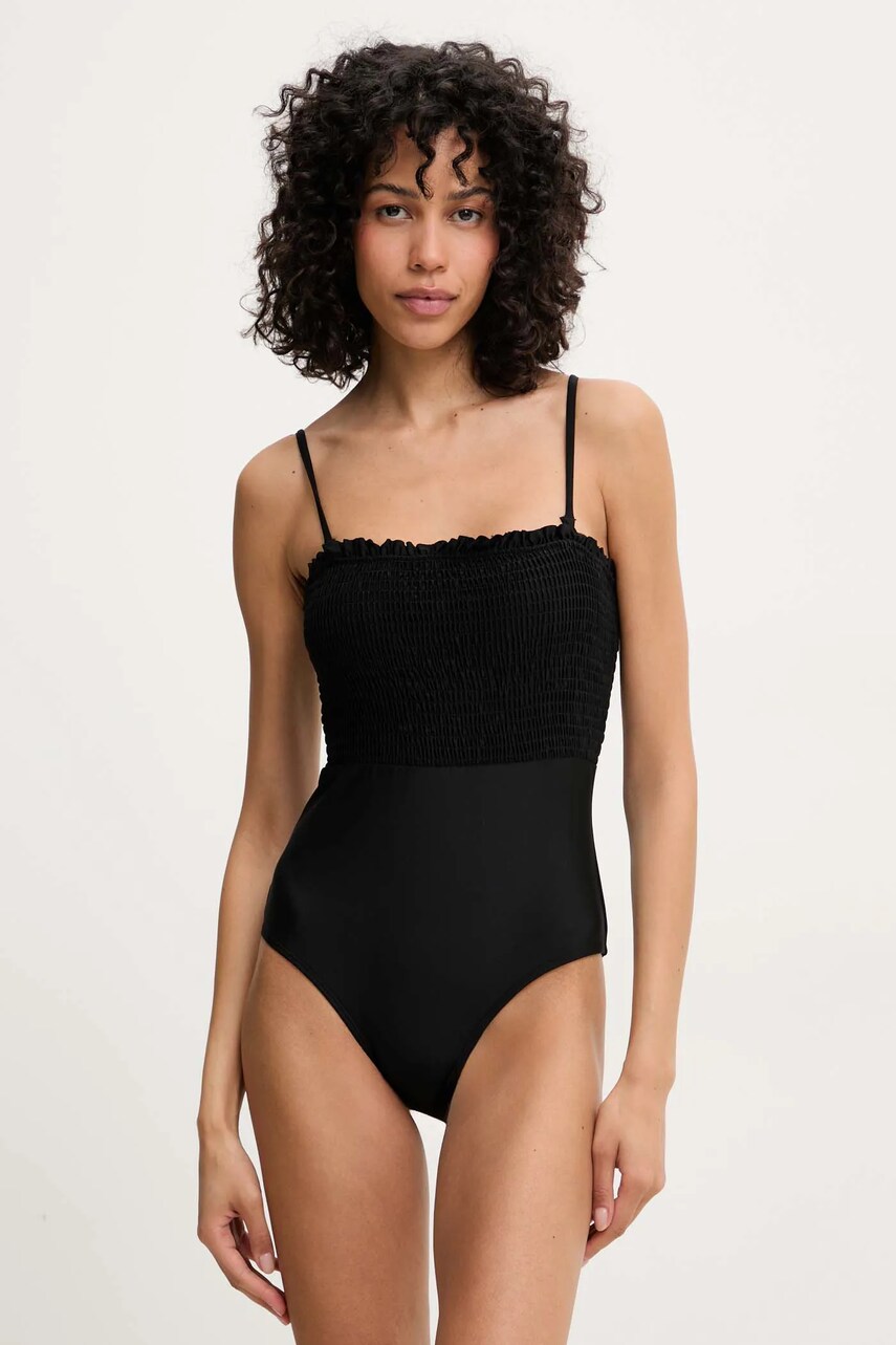 Answear Lab costum de baie dintr-o bucată culoarea negru, cupa usor rigidizata