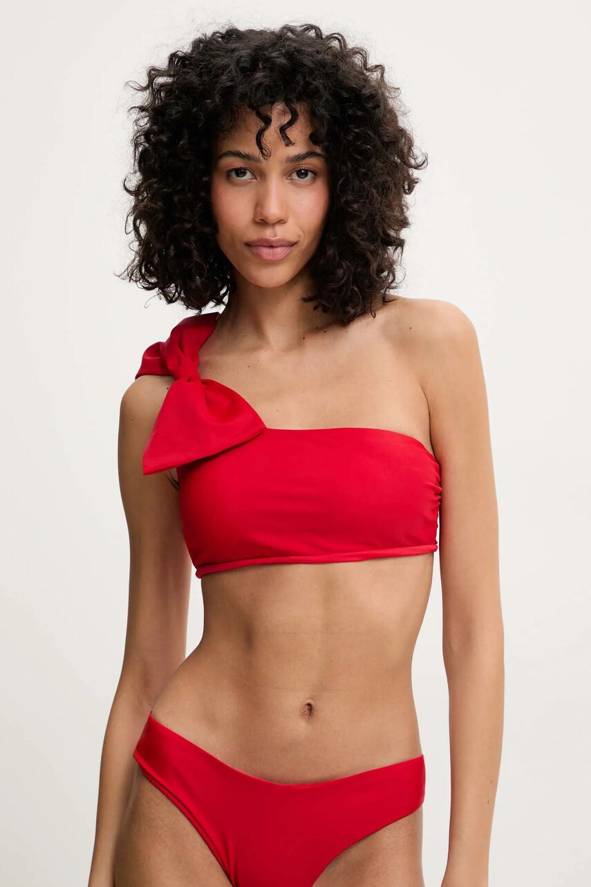 Answear Lab sutien de baie culoarea rosu, cupa usor rigidizata