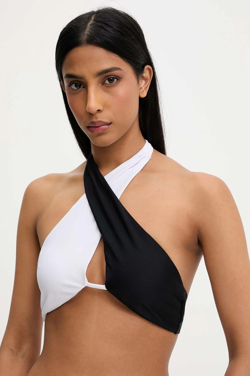 Answear Lab sutien de baie culoarea negru, cupa usor rigidizata