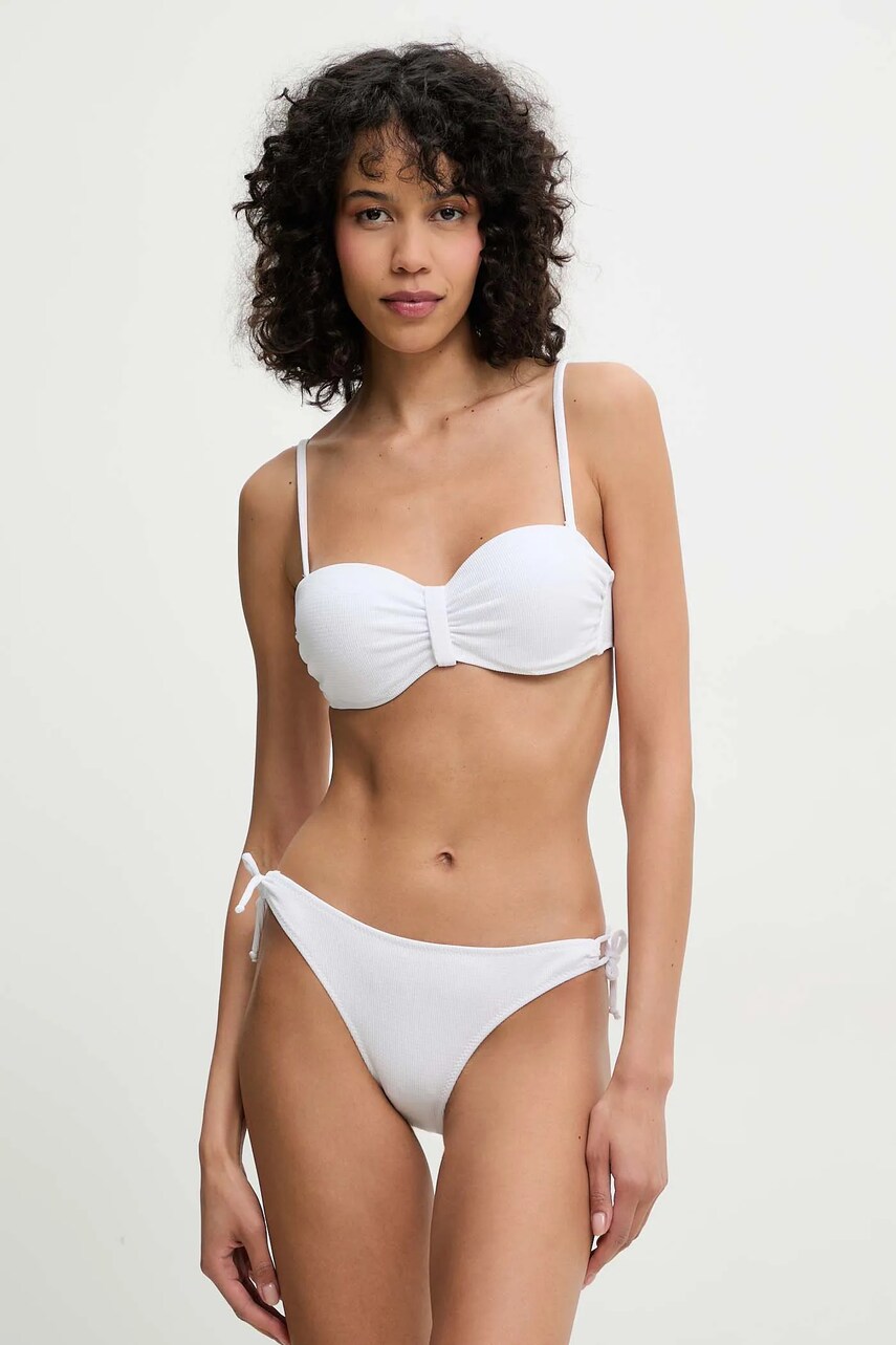 Answear Lab sutien de baie culoarea alb, cupa rigidizata