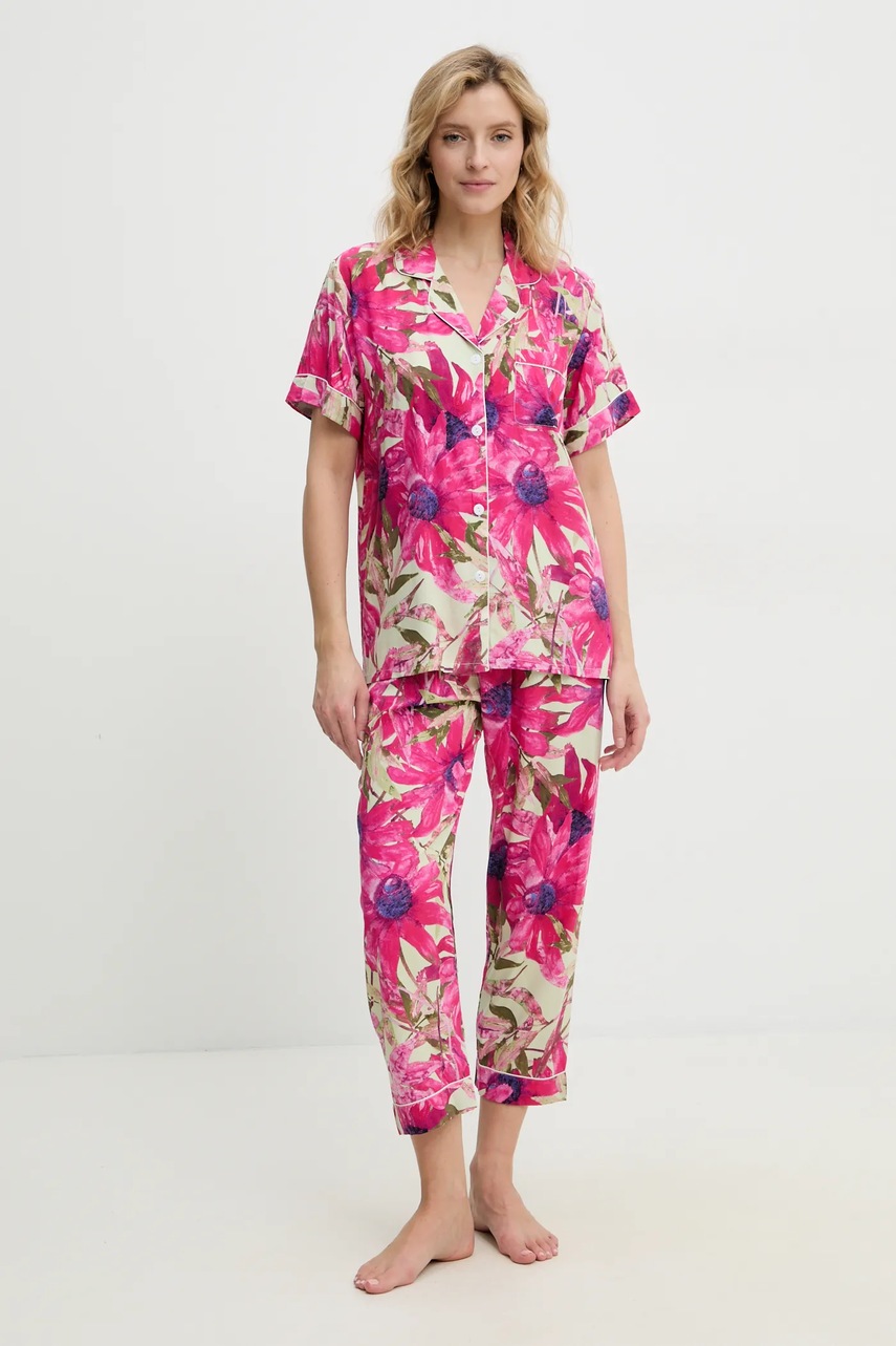 Answear Lab pijama femei, culoarea roz