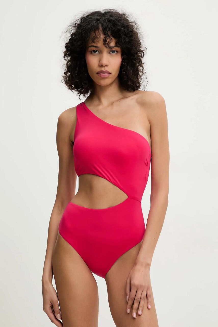 Answear Lab costum de baie dintr-o bucata culoarea roz, cupa usor rigidizata
