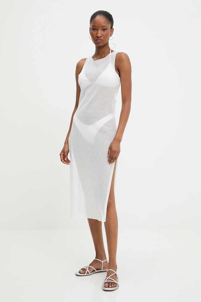 Answear Lab costum de baie din doua piese culoarea alb, cupa usor rigidizata