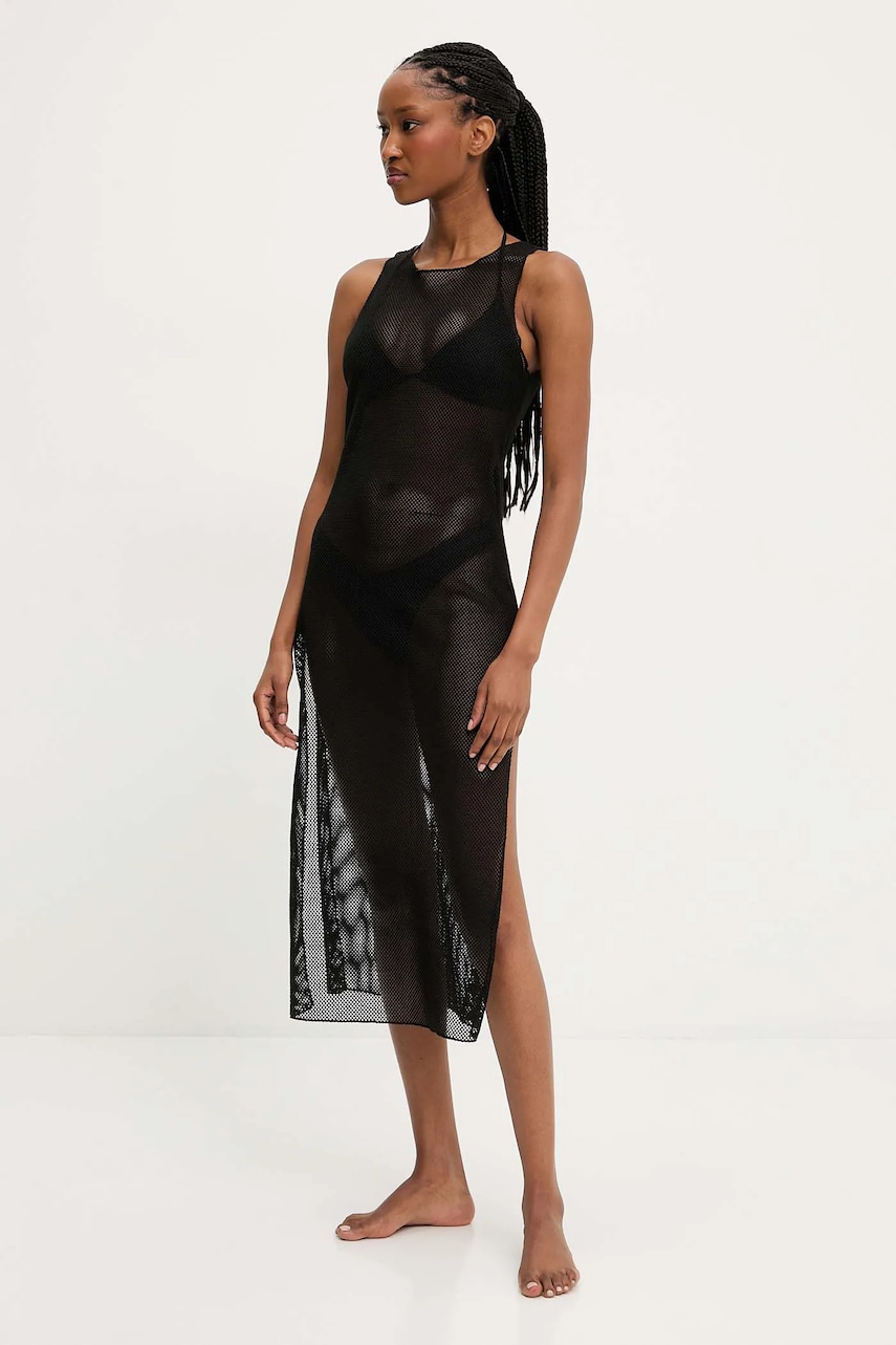 Answear Lab costum de baie din două piese culoarea negru, cupa usor rigidizata