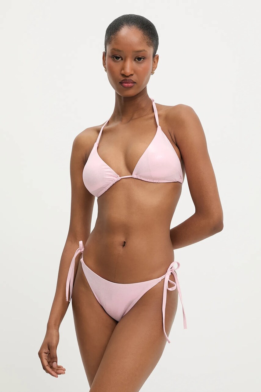 Answear Lab costum de baie din doua piese culoarea roz, cupa usor rigidizata