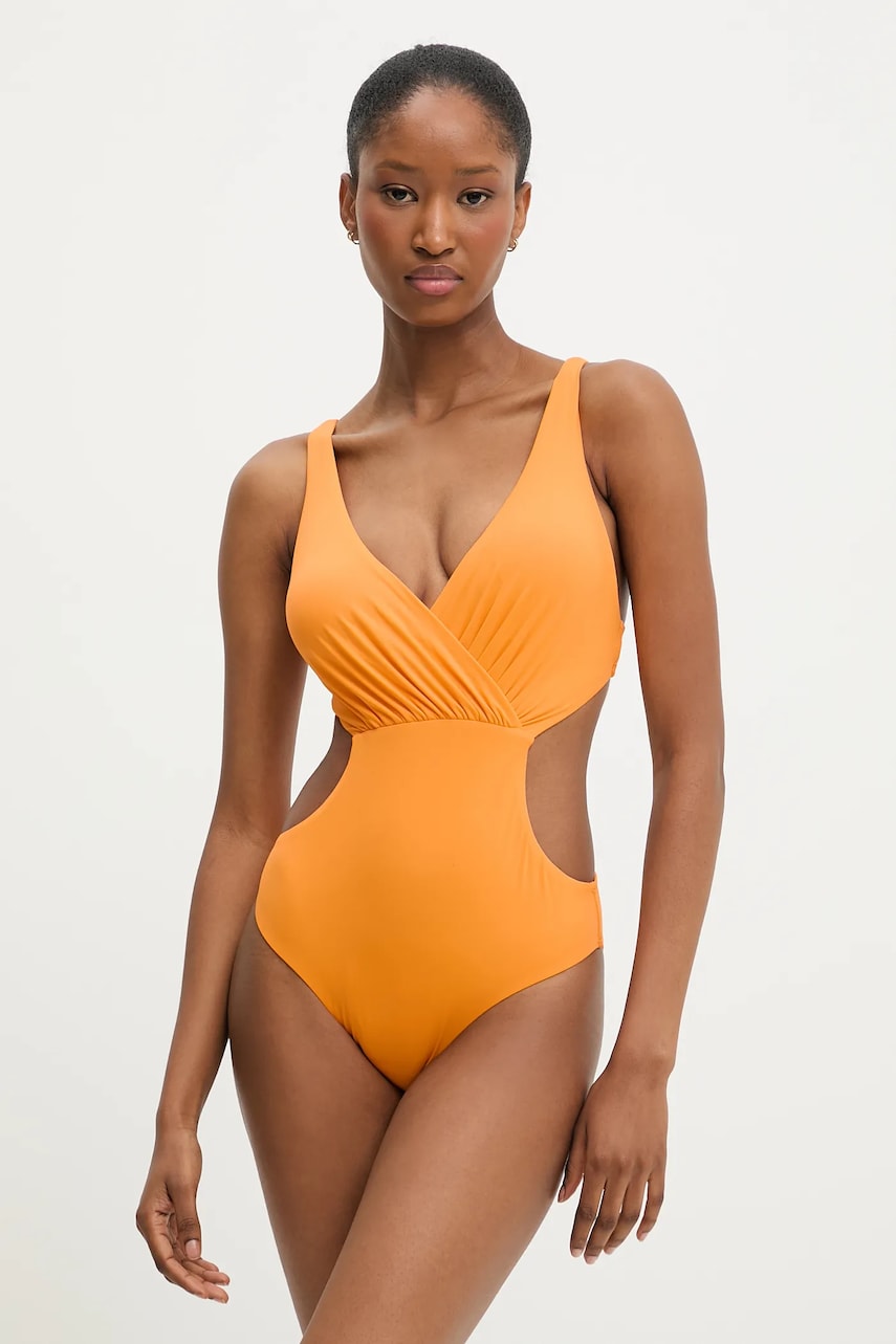 Answear Lab costum de baie dintr-o bucată culoarea portocaliu, cupa usor rigidizata