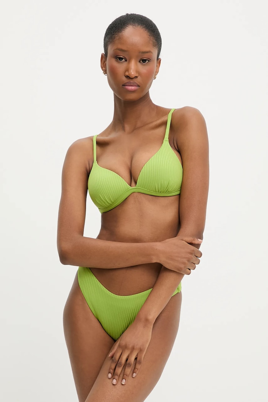 Answear Lab costum de baie din două piese culoarea verde, cupa rigidizata