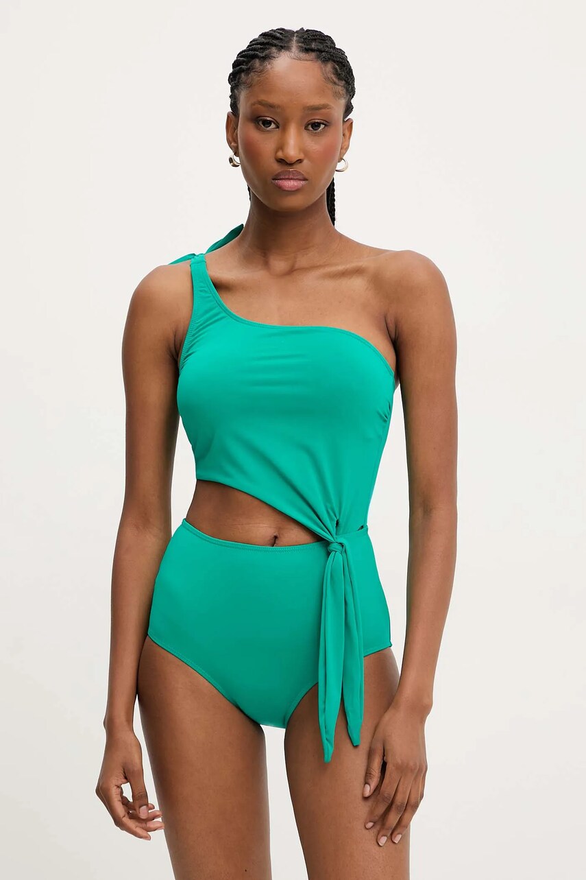 Answear Lab costum de baie dintr-o bucată culoarea verde, cupa rigidizata
