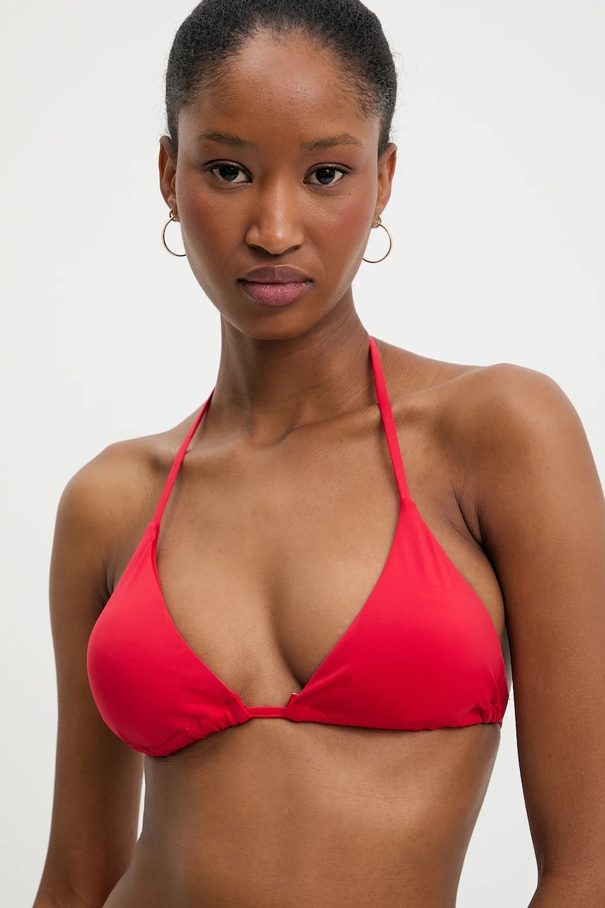 Answear Lab sutien de baie culoarea rosu, cupa usor rigidizata
