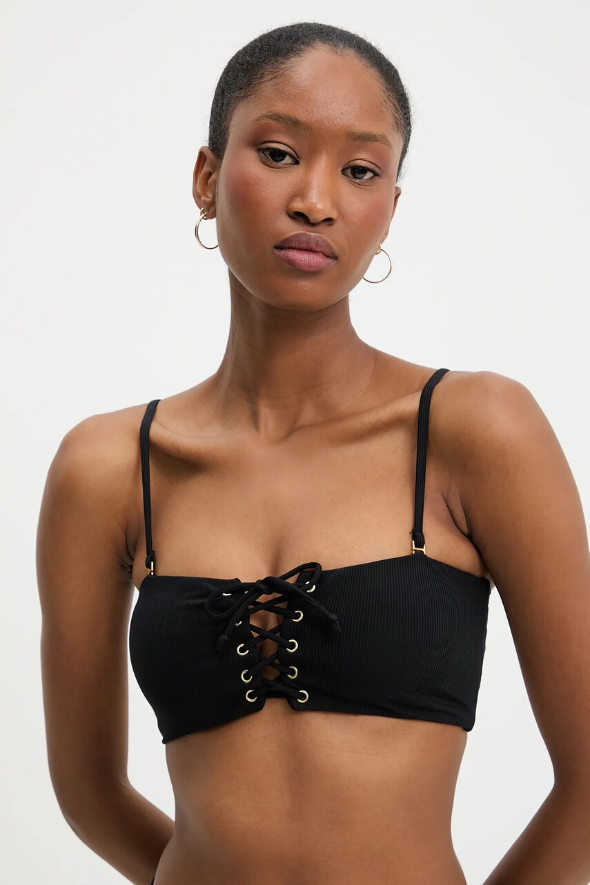 Answear Lab sutien de baie culoarea negru, cupa usor rigidizata