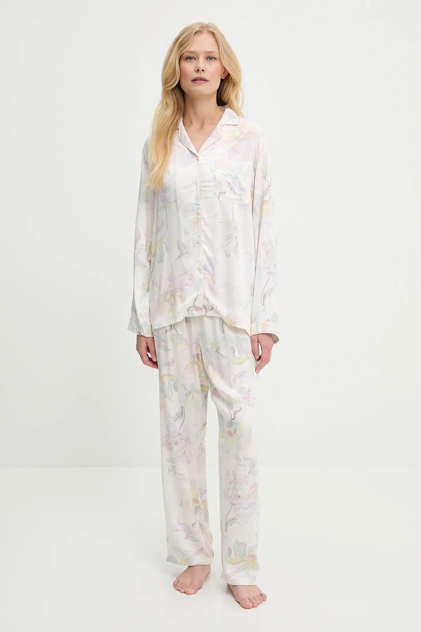 Answear Lab pijama culoarea bej