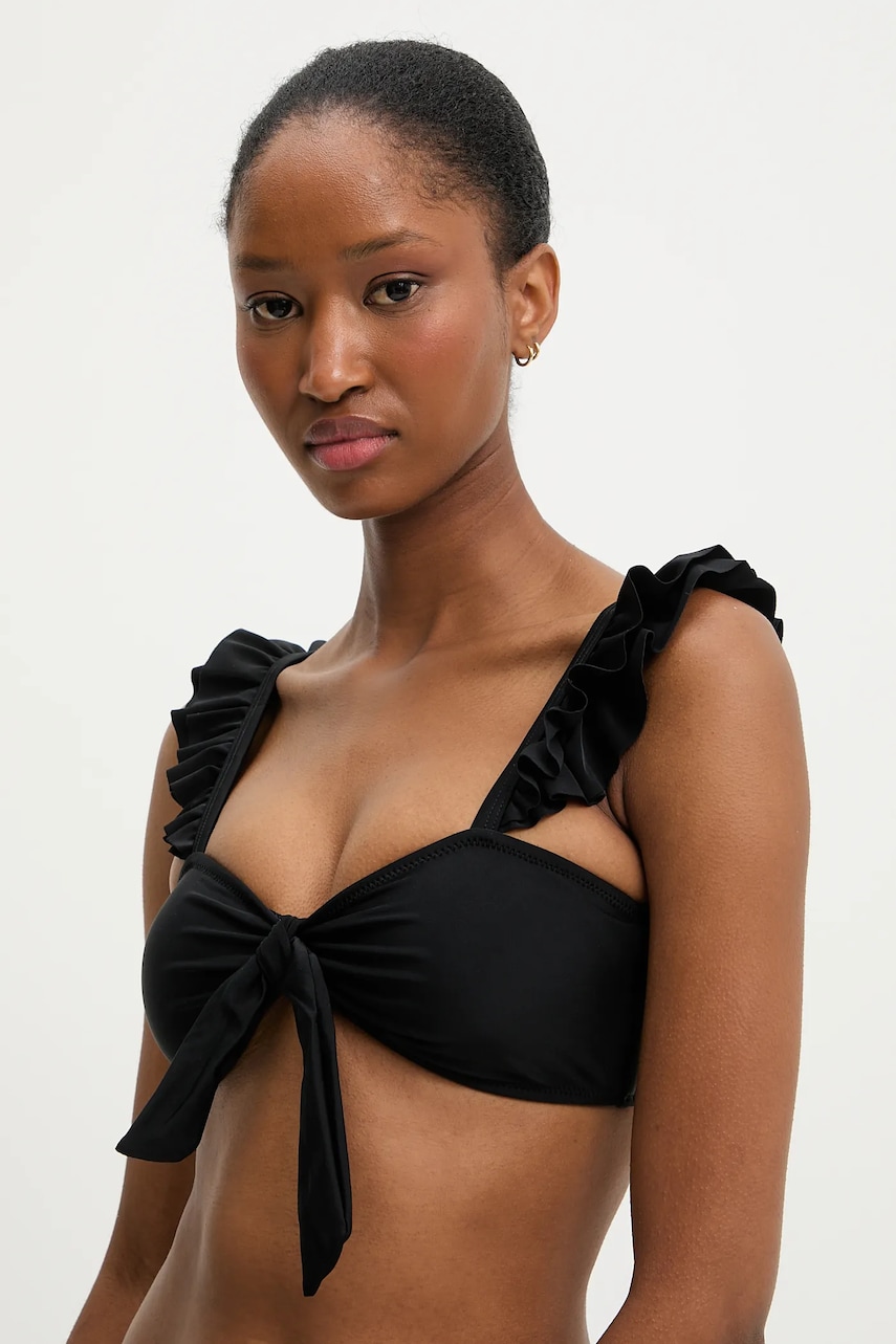 Answear Lab sutien de baie culoarea negru, cupa usor rigidizata