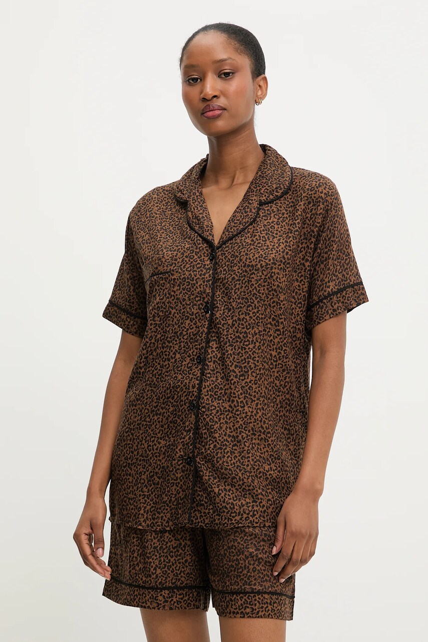 Answear Lab pijama culoarea maro