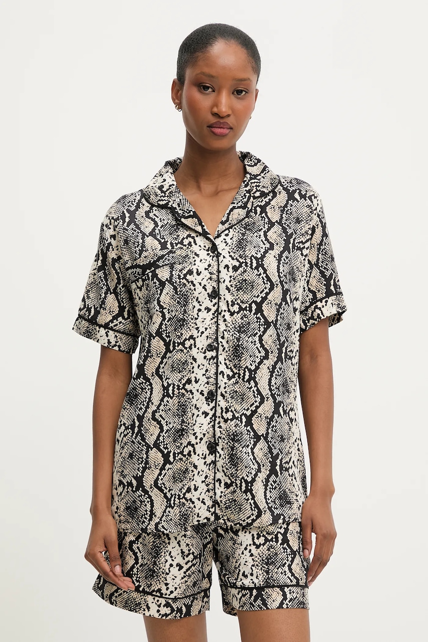 Answear Lab pijama culoarea bej