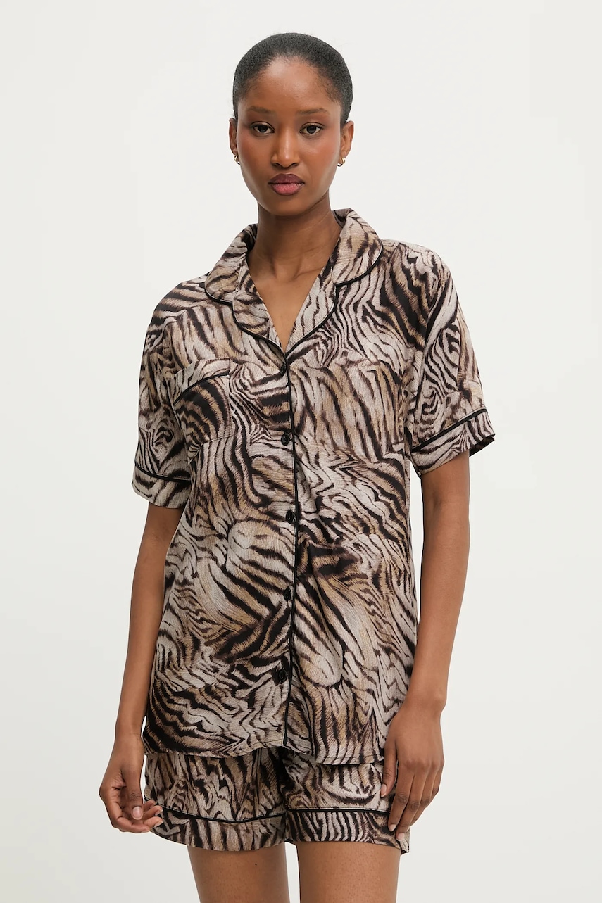 Answear Lab pijama culoarea maro