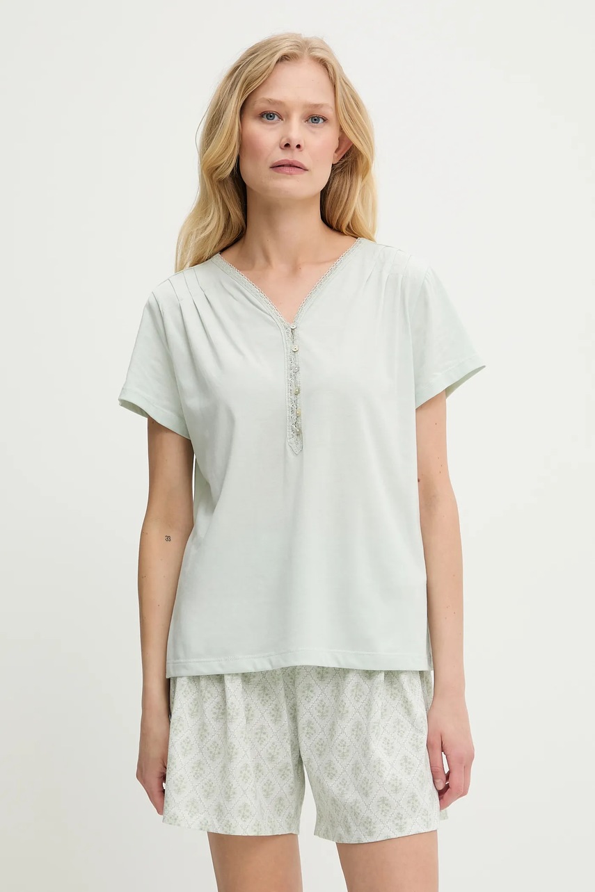 Answear Lab pijama culoarea verde