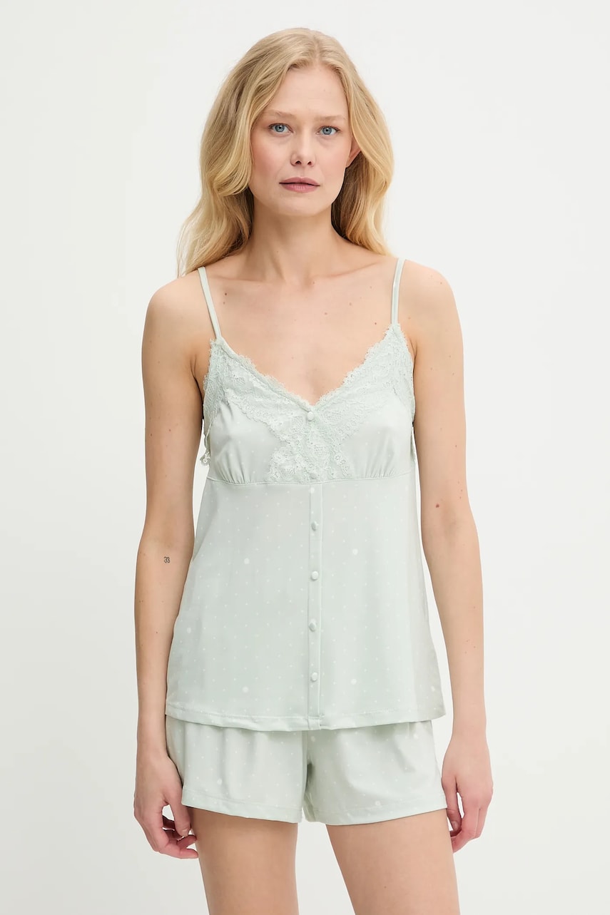 Answear Lab pijama culoarea turcoaz