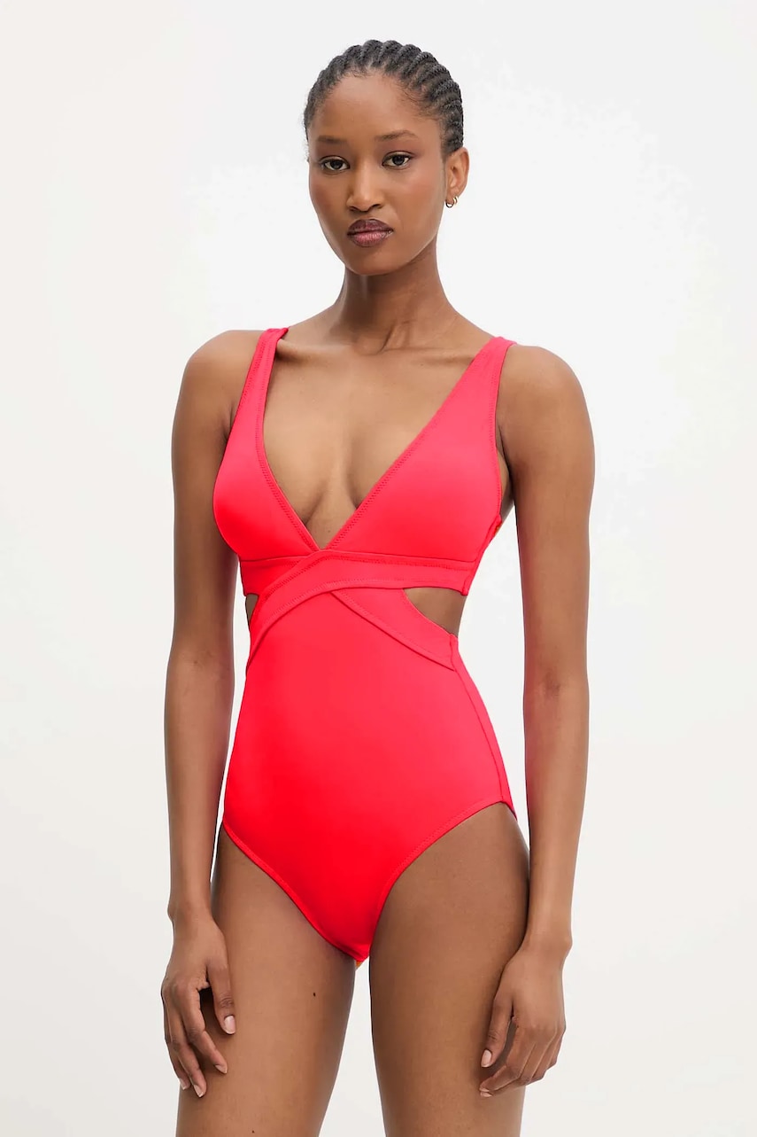 Answear.LAB costum de baie dintr-o bucată culoarea roz, cupa usor rigidizata