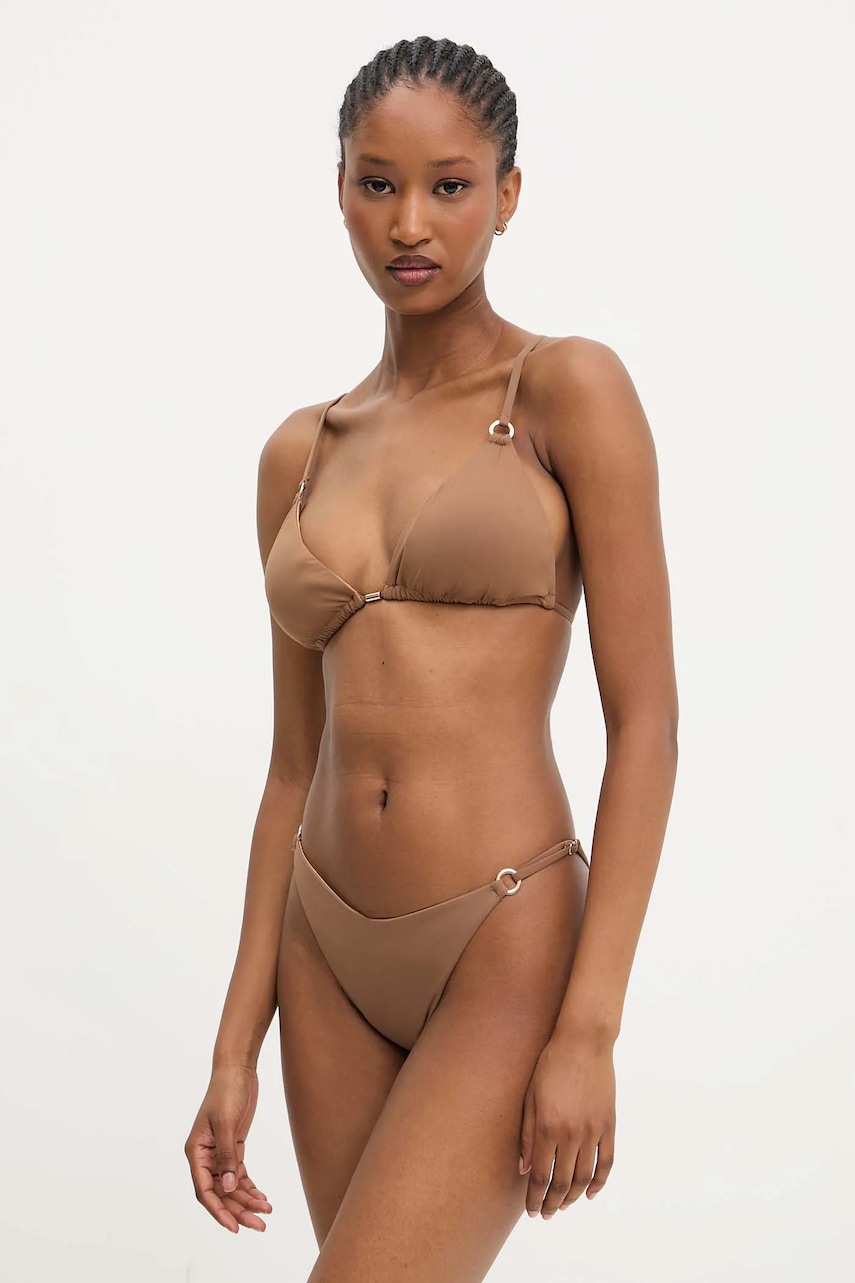 Answear.LAB costum de baie din două piese culoarea maro, cupa usor rigidizata