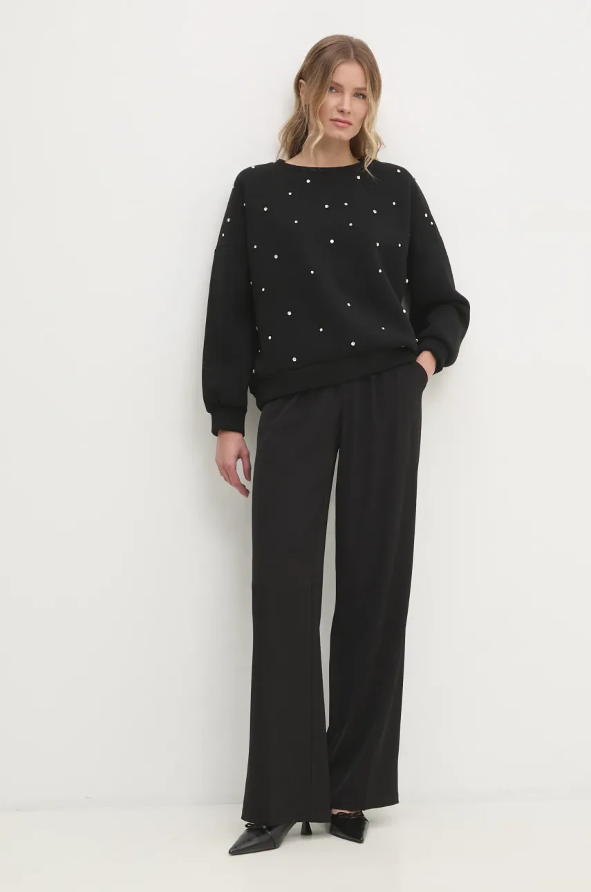 Кофта Answear.LAB женская цвет чёрный с аппликацией Кофта Answear.LAB женская цвет чёрный с аппликацией