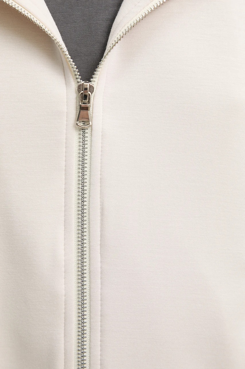 Μπλούζα Answear.LAB χρώμα: μπεζ, με κουκούλα φωτογραφία