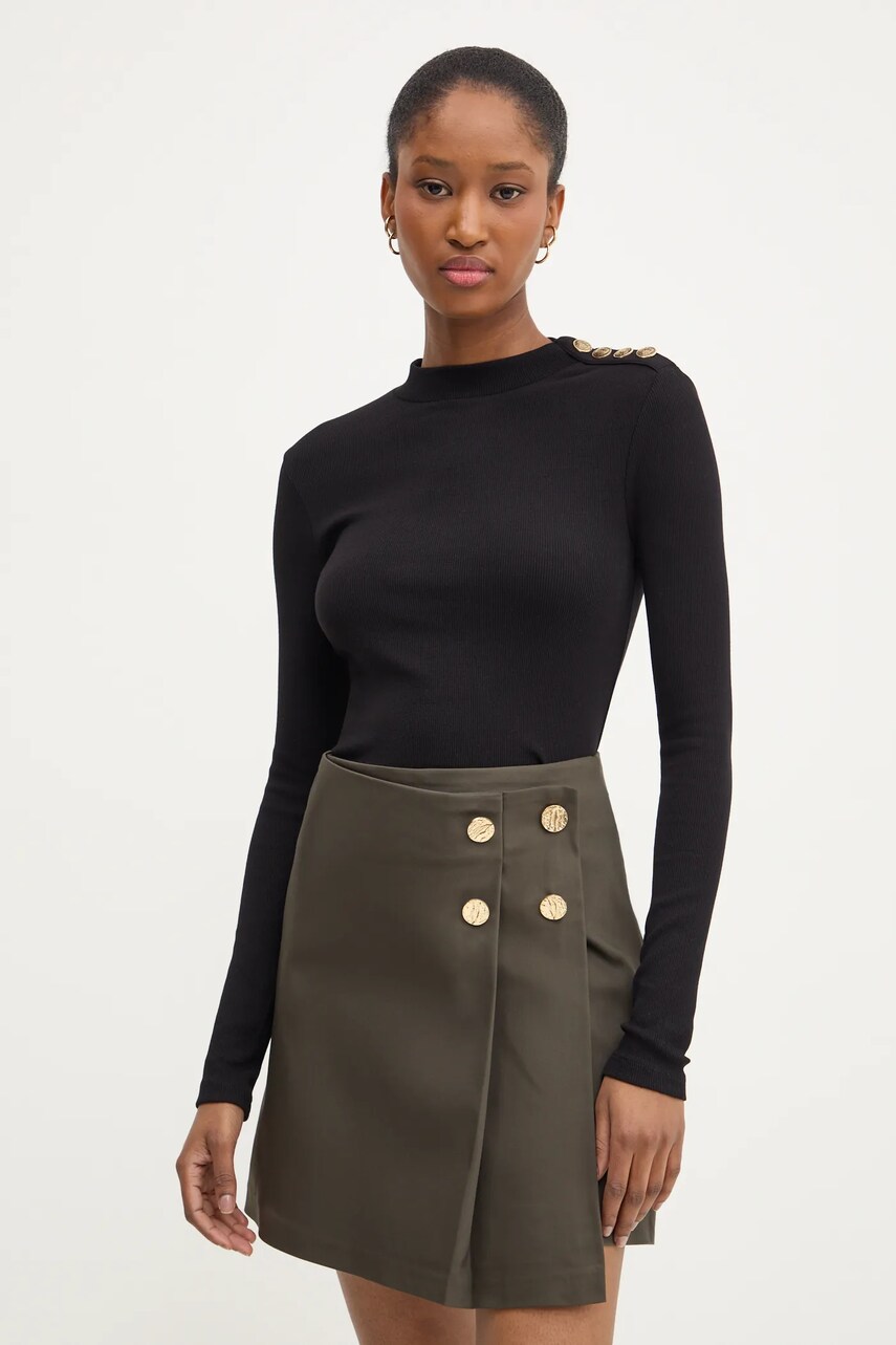 Answear Lab longsleeve femei, culoarea negru, cu turtleneck