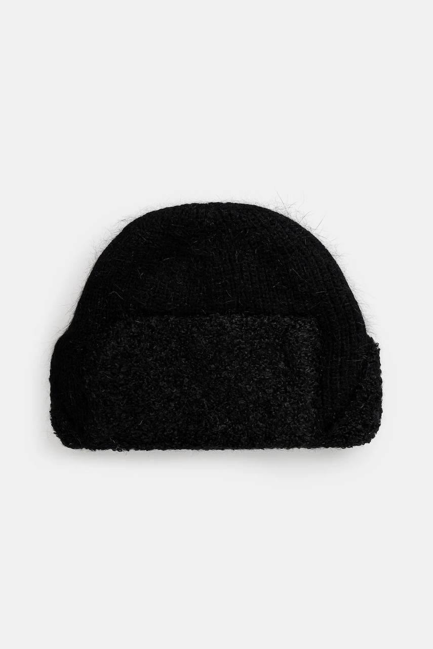 Answear Lab caciula de lana culoarea negru, de lana, din tricot gros Answear Lab caciula de lana culoarea negru, de lana, din tricot gros