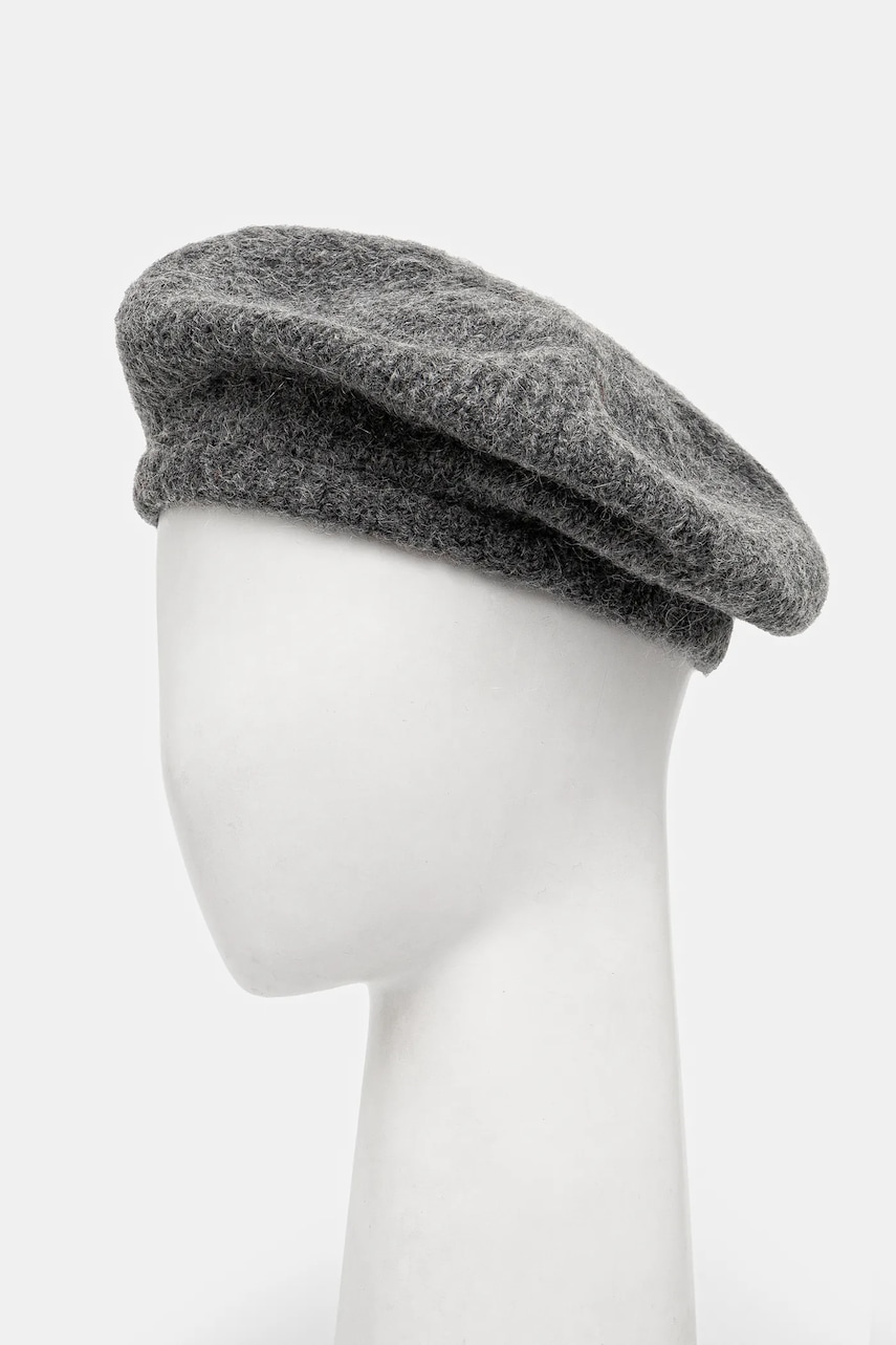 Levně Vlněný baret Answear.LAB šedá barva, vlněný