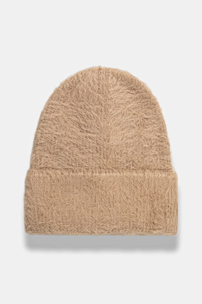 Answear Lab caciula culoarea bej, din tricot gros