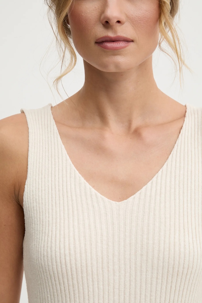 Φόρεμα και ζακέτα Answear.LAB χρώμα: μπεζ φωτογραφία