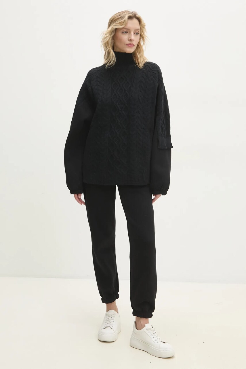 Answear Lab compleu femei, culoarea negru