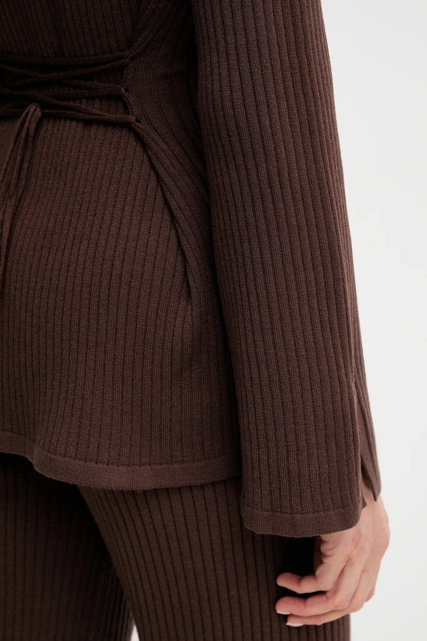 Πουλόβερ και παντελόνι Answear.LAB χρώμα: καφέ φωτογραφία