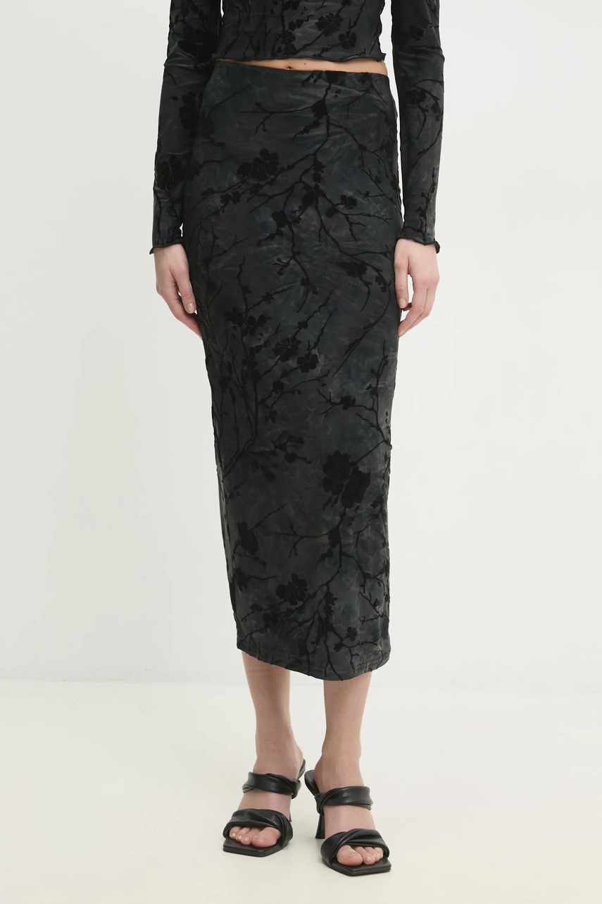 Σετ μακρυμάνικο και φούστα Answear.LAB χρώμα: μαύρο φωτογραφία