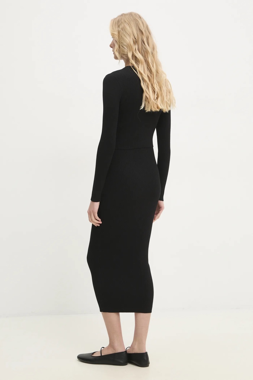 Φόρεμα και ζακέτα Answear.LAB χρώμα: μαύρο φωτογραφία