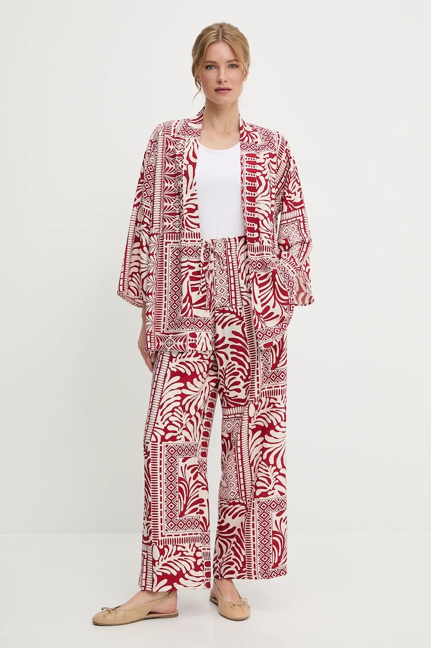 Answear Lab sacou și pantaloni culoarea rosu