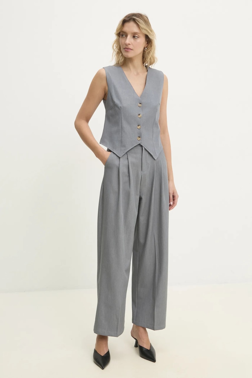 Answear Lab compleu femei, culoarea gri - 0 | YEO