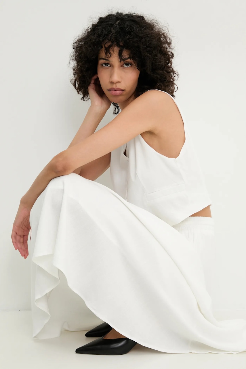 Answear Lab set din bumbac femei, culoarea alb Answear Lab set din bumbac femei, culoarea alb