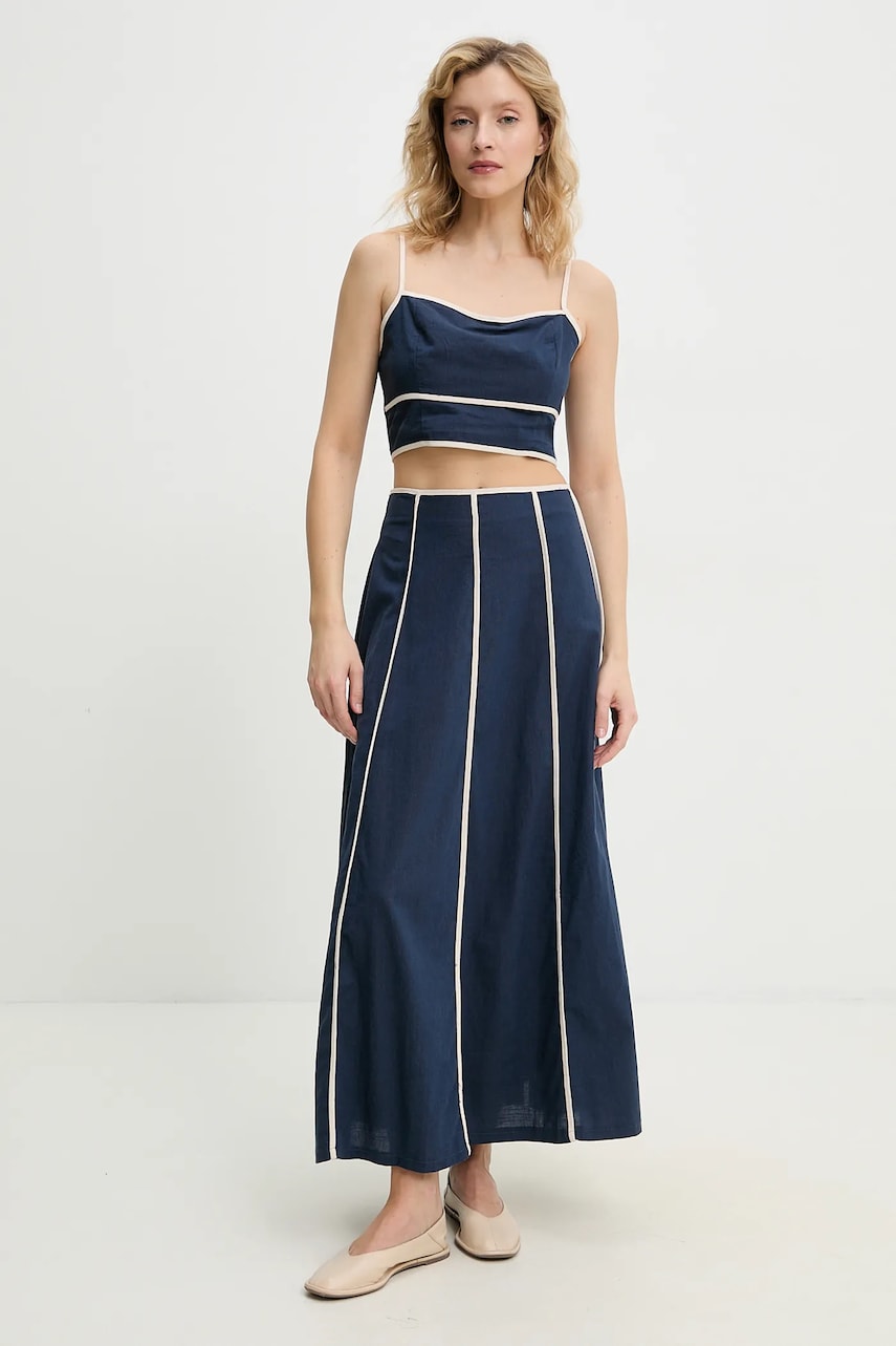 Answear Lab set din top si fusta femei, culoarea albastru marin Answear Lab set din top si fusta femei, culoarea albastru marin