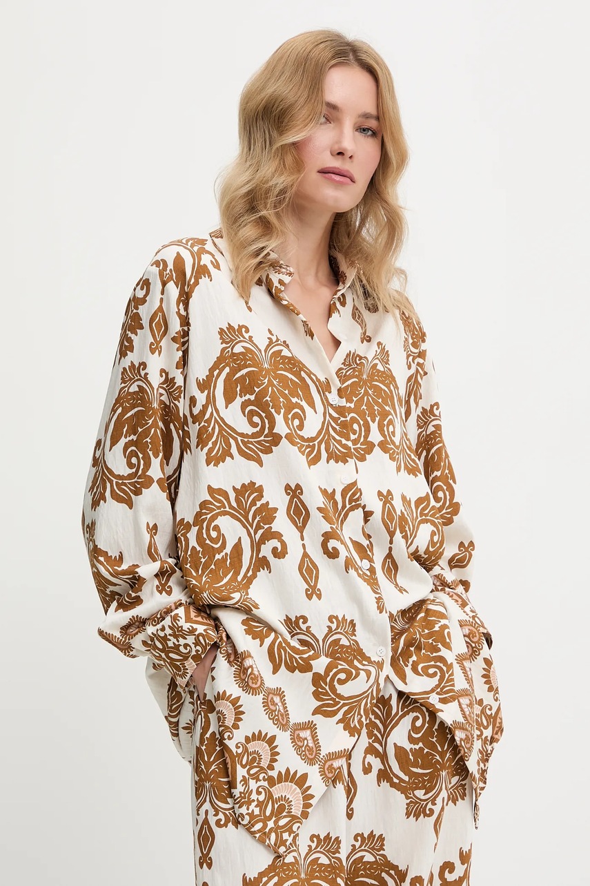 Рубашка и брюки Answear.LAB цвет коричневый