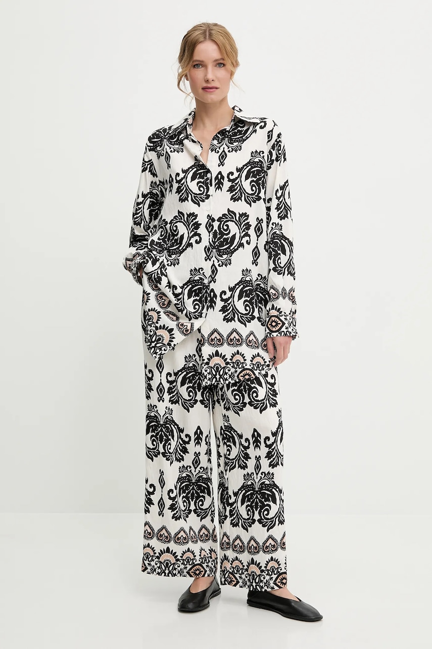 Answear Lab cămașă și pantaloni culoarea negru Answear Lab cămașă și pantaloni culoarea negru