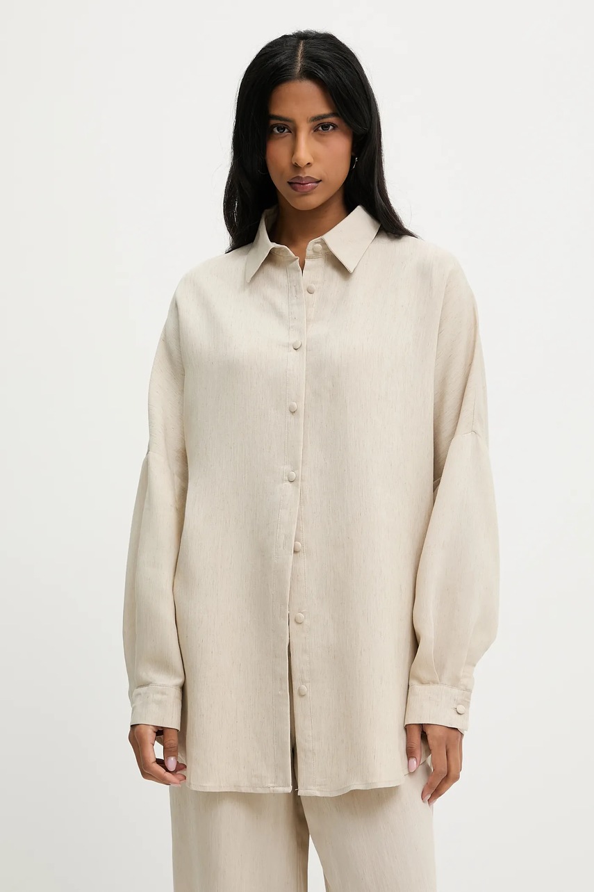 Рубашка и брюки из льна Answear.LAB цвет бежевый