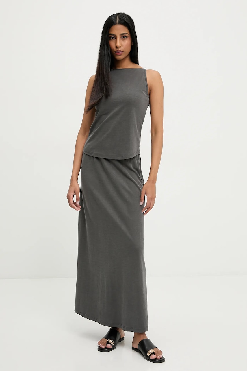 Answear Lab bluză și fustă femei, culoarea gri