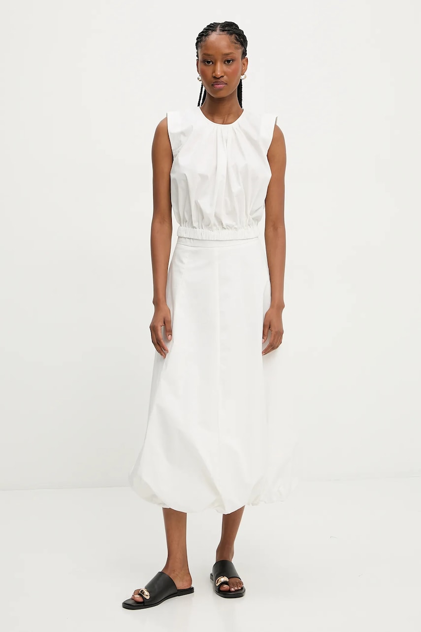 Answear Lab bluză și fustă femei, culoarea alb