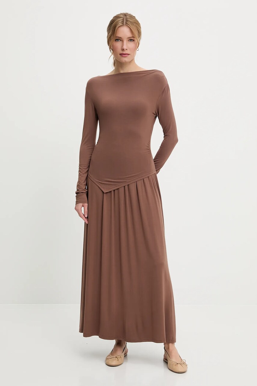 Answear Lab compleu culoarea maro