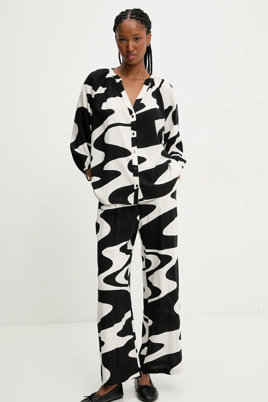 Answear Lab cămașă și pantaloni femei, culoarea negru Answear Lab cămașă și pantaloni femei, culoarea negru